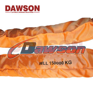 DAWSON EN1492-2 WLL 100Tヘビーデューティオレンジポリエステルリフティングラウンドスリング - Product Image 3