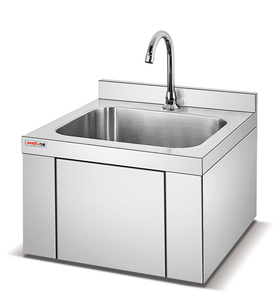 Évier de cuisine industriel en acier inoxydable de qualité supérieure SS 304/201, carré, simple cuve, petit, à montage mural, évier portable pour le lavage des mains - Product Image 3