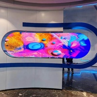Mur vidéo LED flexible 3D P2.5 pour intérieur, résolution 8K, angle de vision à 360°, affichage numérique commercial, options de montage multiples