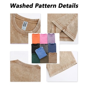 T-shirt de l'équipe SSC Pigment Wash Regular O-cou 320g Équipe rétro personnalisée sans rétrécissement avec impression personnalisée Tee en gros en vrac pour adultes - Product Image 4