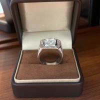 Nouvelle conception de bague de fiançailles en diamant IGI CVD HPHT, or blanc 18 carats, large bande pour homme, diamant rond cultivé en laboratoire