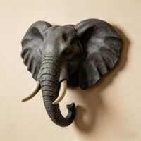 Sculpture personnalisable en forme d'éléphant BZY pour la décoration murale de la maison, grande sculpture en résine pour les murs extérieurs des bâtiments