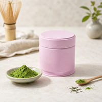 Boîte en métal ronde personnalisée avec couvercle à vis pour thé, poudre de matcha, aliments secs, snacks, emballage de parfums, logo OEM, vente en gros, usine
