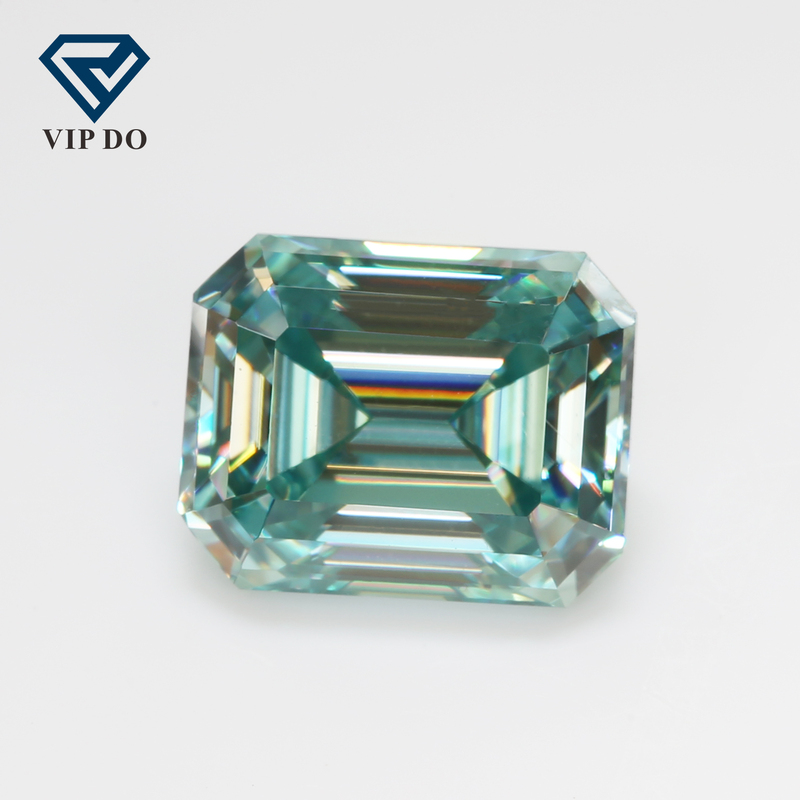 Round Cut Raw Aquamarine Moissanite Loose