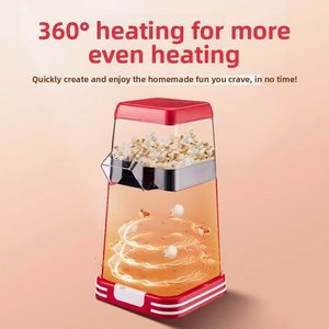 Máquina de Palomitas Eléctrica Roja, Mini, Totalmente Automática, para el Hogar, 1200W, de Sobremesa - Product Image 2