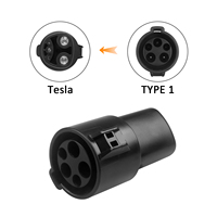 Adaptateur de chargeur Tesla compatible avec les modèles 3/Y/S/X, prise et entrée SAE J1772 en matériau ABS résistant