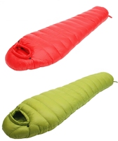Sac de couchage de type momie ultraléger en tissu nylon, 3 saisons, pour adultes, épaissi, résistant au froid, avec capuche à visière pour le camping et les voyages