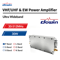 Dewin 30W VHF UHF Güç Amplifikatör Modülü 30-512MHz GaN Katı Hal Geniş Bant SSPA RF Amplifikatör Taktik İletişim Harici