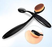 Ensemble de 5 pinceaux de maquillage multifonctionnels en poils synthétiques plats, doux, brun, effet fourrure, de qualité supérieure, pour le visage et l'eyeliner