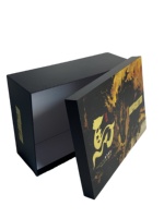 Boîtes à chaussures en carton ondulé noir de grande taille, design fantaisie personnalisé, luxe, meilleur prix, emballage d'expédition