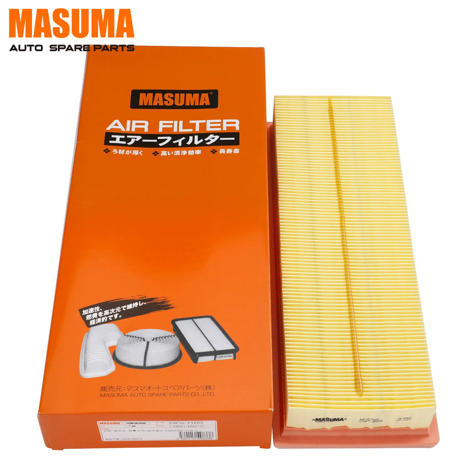 MFA-1165 MASUMA Auto CAR air filter manufacturers F16A 6G72 1780136010 17801-36010