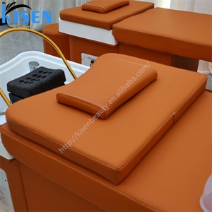 KISEN Modern Thai Massage Wash Hair Head Spa Shampoo <b>Bed</b> Washing Basin Beauty Salon Shampoo <b>Bed</b> with Storage Cabinet and LED - Product Image 6