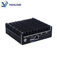 Mini PC de bureau sans ventilateur Pfsense Firewall Nuc Computer avec 4*1000M LAN Port Ubuntu Win10 Industrial Firewall Stock disponible