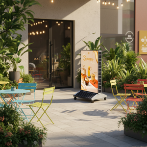 Contenedor de <span class=keywords><strong>Basura</strong></span> Solar Vertical con Panel Publicitario, Perfil de Aluminio, Caja de Luz, Panel de Vidrio, Panel LED, <span class=keywords><strong>Cartel</strong></span> Digital - Product Image 2