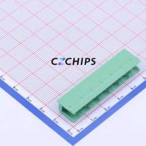 KF2EDGV-7.5-7P Plug-in Terminal Block Through hole,P=7.5mm Connector Board-to-Board / Socket - Open 1x7P 7.5mm Green - Product Image 1