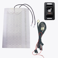 Ensemble de chauffe-sièges de voiture 12V double coussin chauffant universel en fibre de carbone avec mini interrupteur à 3 niveaux pour voitures