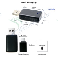 Certificat OEM ODM ISO Carplay Android Auto Adapter Dongle CPU V851 Filaire à Sans Fil Adaptateur de jeu de voiture pour tout modèle de voiture