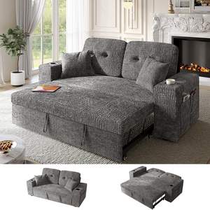 Loveliving <strong>Sleeper</strong> Sofa Bed 4 in 1 Pull Out Couch Bed Sofa Come Bed <strong>Small</strong> Loveseat with Wide Armrest USB Charging - Product Image 1