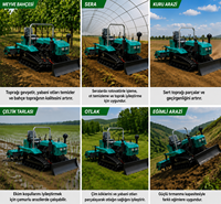 Tractor Multifuncional con Orugas, Rotocultivador, Cuchilla Niveladora e Implementos Opcionales para Uso Agrícola y en Huertos