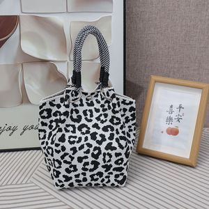 Nouveau sac carré à motif vertical, style japonais et coré<span class=keywords><strong>en</strong></span>, sac seau portable <span class=keywords><strong>en</strong></span> polyester tricoté pour sorties - Product Image 6