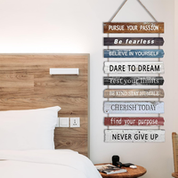 Décoration murale motivationnelle avec citations positives Art mural inspirant Décoration de chambre pour adolescentes femmes Tenture murale rustique