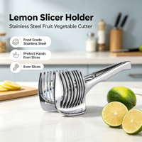 Aluminiumlegering Multifunctionele Fruit Groente Ui Citroen Snijder Roestvrij Snijgereedschap Voedsel Snijhouder voor Thuis