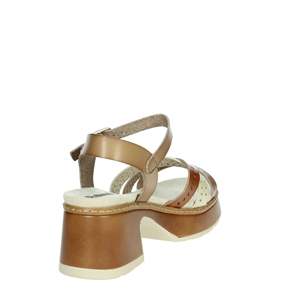 Sandalo con Tacco da Donna Refresh, Beige, con Plateau e Cinturino alla Caviglia - Product Image 2