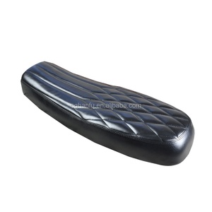 <span class=keywords><strong>Asiento</strong></span> de motocicleta de línea negra, <span class=keywords><strong>Asiento</strong></span> de Carreras, reajuste Retro - Product Image 1