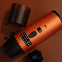 Machine à café portable à piles en plastique 15 bars 120 ml avec support, moulin à café électrique portable idéal pour les voyages