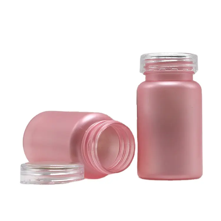 free sample 100cc PET frosted plastic medicine pill bottle pharmaceutical grade tablet capsule bottle with child proof cap