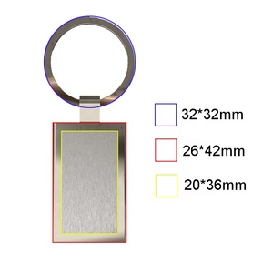 พวงกุญแจโลหะรูปสี่เหลี่ยมผืนผ้า  สำหรับทำพวงกุญแจโลหะเปล่า - Product Image 2