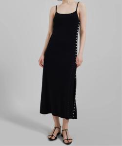 Novedad de verano, <span class=keywords><strong>Vestido</strong></span> con <span class=keywords><strong>tirantes</strong></span> de temperamento ajustado acanalado para mujer, <span class=keywords><strong>vestido</strong></span> <span class=keywords><strong>Midi</strong></span> con abertura y <span class=keywords><strong>botones</strong></span> de punto Sexy - Product Image 1