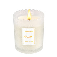Bougie parfumée en relief, artisanale, en cire de soja de luxe, pour la décoration de la maison et les célébrations festives