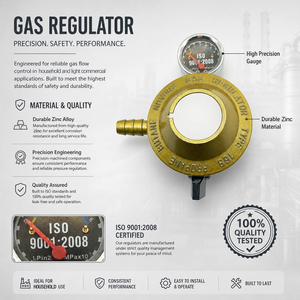 Régulateur de <span class=keywords><strong>gaz</strong></span> avec logo personnalisé, prix usine, <span class=keywords><strong>double</strong></span> interrupteur, vanne de sécurité pour <span class=keywords><strong>butane</strong></span> et propane, vente en gros, régulateur de <span class=keywords><strong>gaz</strong></span> GPL OEM HI168B - Product Image 2