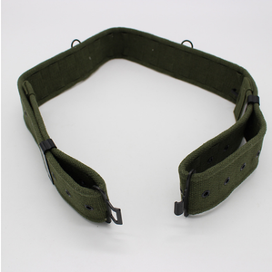 DFB0119 Customized OD 2.5 Inches Width 125cm Tactical Canvas Belts with Breathable Eye Rings Polycotton with <b>Quick</b> Hook <b>Link</b> - Product Image 1