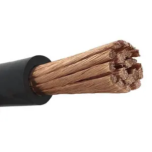 Cable eléctrico de cobre suave, envoltura de goma de 16mm, 50mm, 70mm, 95mm, Cable de soldadura de núcleo Flexible