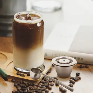 IKITCHEN 2022 גבוהה באיכות נירוסטה קפסולות קפה מסנן Vertu תרמילים לשימוש חוזר נספרסו קפה קפסולות תרמילים