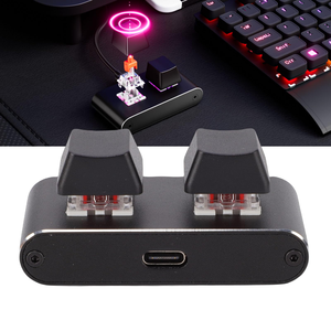 Teclado mecánico de 2 teclas para copiar y pegar, intercambiable en caliente, de una mano, para juegos, con interruptor Cherry, retroiluminación RGB, mini teclado USB - Product Image 3