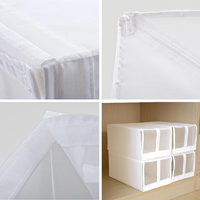 Boîte de rangement à chaussures domestique en tissu Oxford, moderne, grande capacité, écologique, pliable et empilable, à paroi simple, vente en gros fabricant