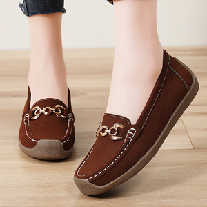 Nuevos Mocasines <span class=keywords><strong>Tods</strong></span> para Mujer, Estilo Slip-On, Cómodos, con Suela de Goma Suave, Decoración de Cadena, Talla Grande, <span class=keywords><strong>Zapatos</strong></span> para Mamá - Product Image 3