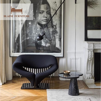 Table basse de salon moderne de luxe en bois avec plateau en marbre noir de haute qualité, taille personnalisée, BLAINE