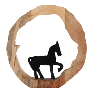 Scultura in Legno di Mango con Statuetta di Cavallo per Arredamento Casa, Ornamento Casual per Bagno, Vanità, Ufficio - Product Image 4