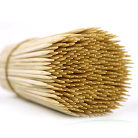 Brochette en bambou jetable en bambou naturel 40 cm 50cm 60cm 30cm 90cm avec logo d'emballage personnalisé