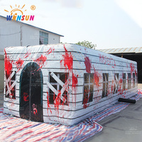 WINSUN Maison hantée gonflable d'Halloween de 10 m, labyrinthe populaire unisexe en PVC avec kits de réparation à vendre