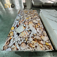 Panneau mural en PVC sans joint, effet marbre UV, avec motif de pierre continu, pour salle de bain, cuisine, salon et rénovation d'hôtel