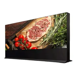 Pantalla LCD 4K de 55 pulgadas, pantalla de publicidad para interior, bisel estrecho de 3,5mm, pantalla de pared de vídeo LCD 3x3 2x2