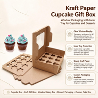 Boîte ronde en papier kraft, 6 à 12 trous, emballage de biscuits, nourriture, Sushi, avec fenêtre transparente, vente en gros, offre spéciale