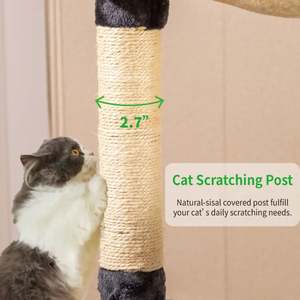 Árbol para Gatos de Lujo 2024, Cama y Nido de Madera para que los Gatos se Rascuen y Relajen - Product Image 4