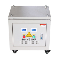 Transformateur de puissance triphasé à sec SG-40KVA avec topologie Flyback, bobine toroïdale, affichage numérique, élévateur/abaisseur de tension