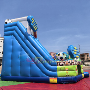 Commercial grade outdoor giant kids playground combo <b>bounce</b> house slide football bouncy <b>castle</b> aufblasbare fubball-hupfburg - Product Image 4